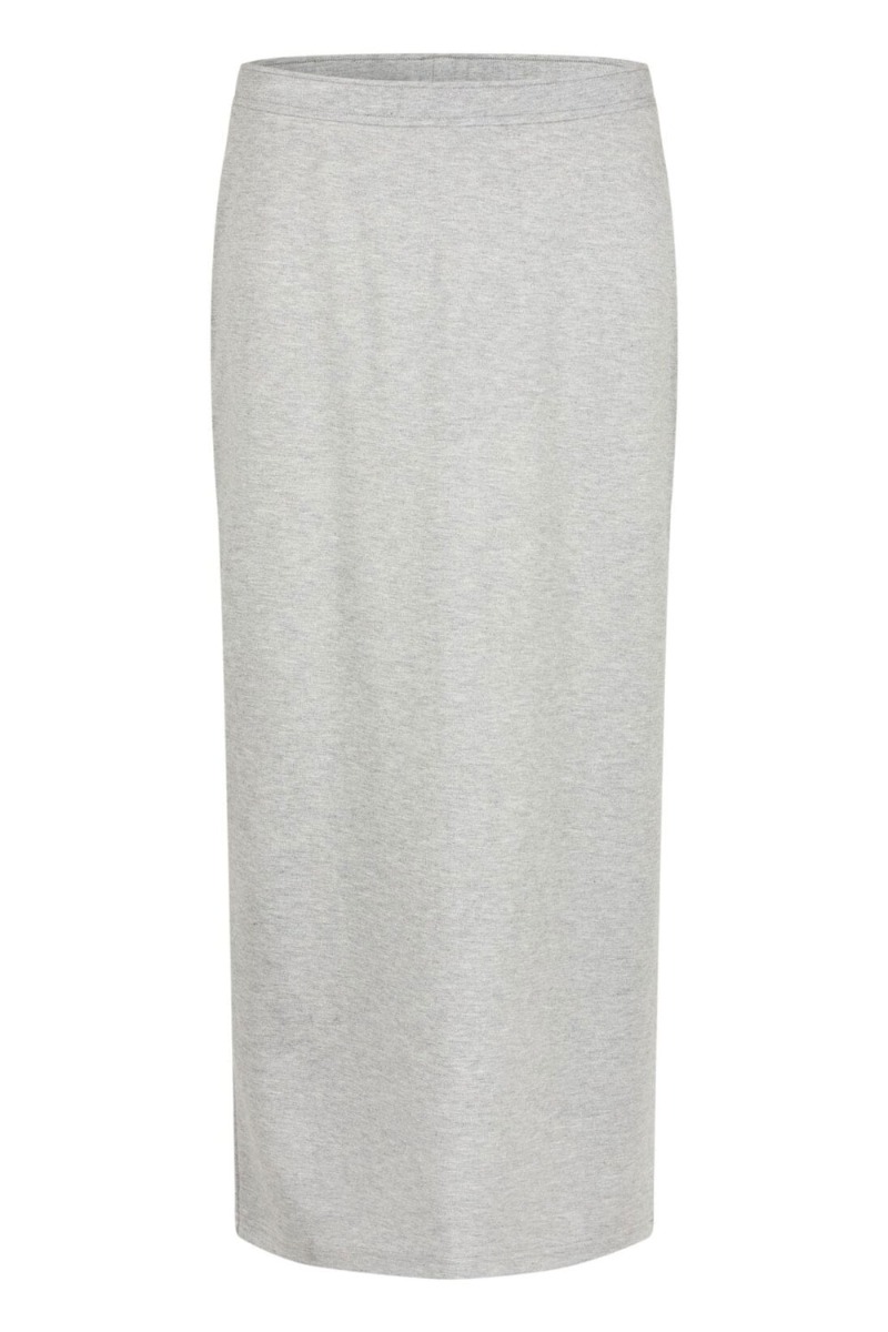 Mbym - Lang Sweat Nederdel - Caranos-m - Lys Grå Melange