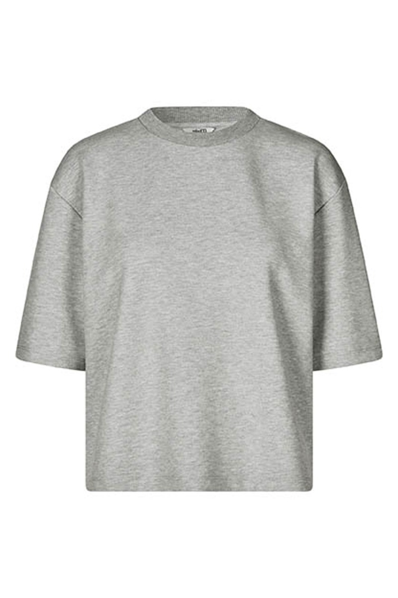 Mbym T-shirt Emrys-m - Lys Grå Melange Tilbud!