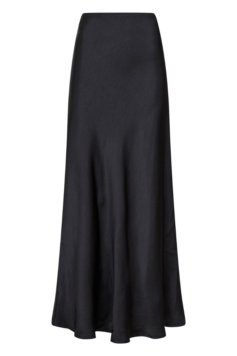 Neo Noir - Vicky Heavy Sateen Nederdel - Sort Halloween Tilbud