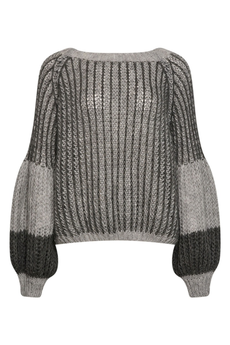 Noella - Liana Strik Sweater - Grå Melange Mix på tilbud