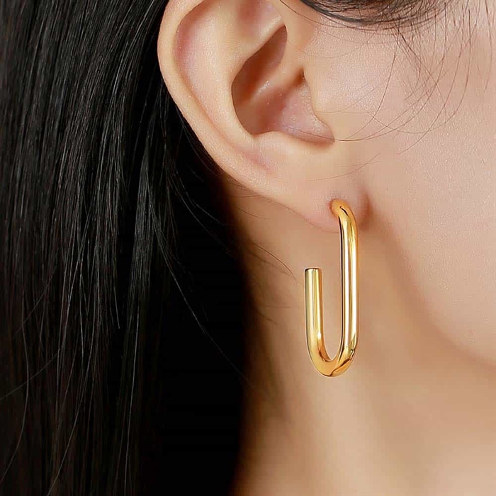 Elzi ørering i forgyldt 14K – Elegant smykke til salg