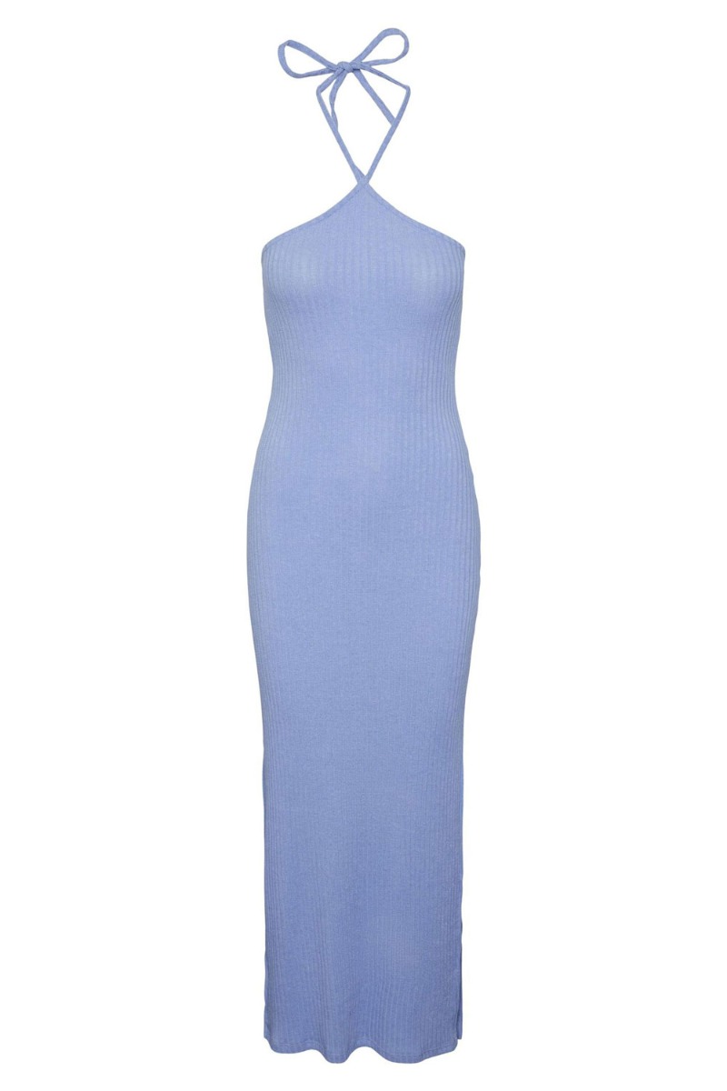 Pieces - Kjole - Pc Alicia Lang Halterneck i Hydrangea