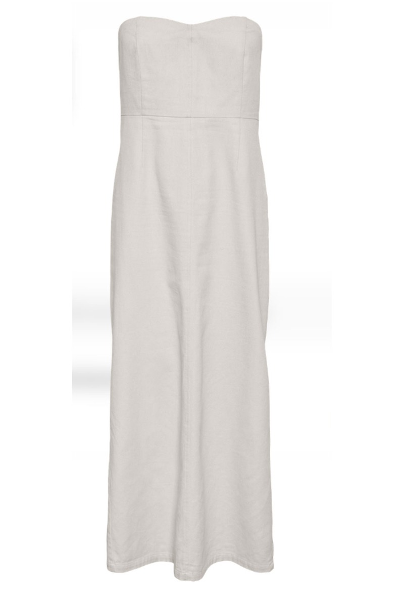 Pieces - Kjole - Pc Mille Ankle Bandeau i Hvid Asparges