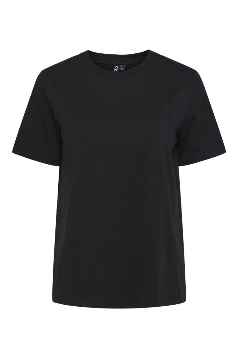 Pieces – T-shirt – Pc Ria Ss Solid Tee – Sort Tilbud