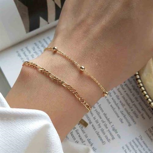 Valery Armbånd Sæt - Forgyldt Sterling Sølv, 2 Stk.