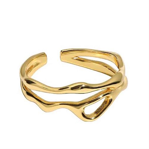Ira Forgyldt Sterling Ring - Justerbar Ring fra Promiz.dk