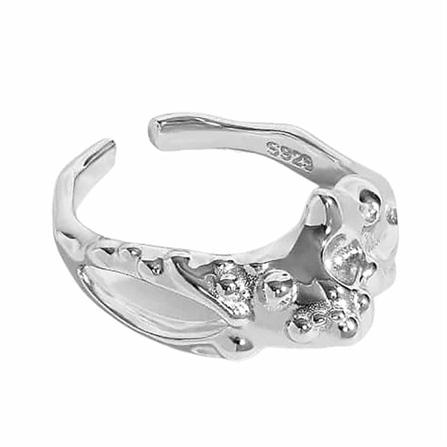 Minerva Justerbar Ring i Sterling Sølv - Unik Skønhed