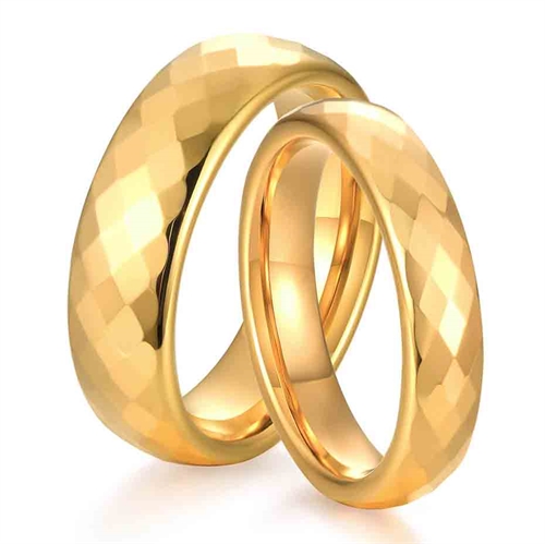 Erato Vielses- eller Forlovelsesring i Tungsten - Guldfinish