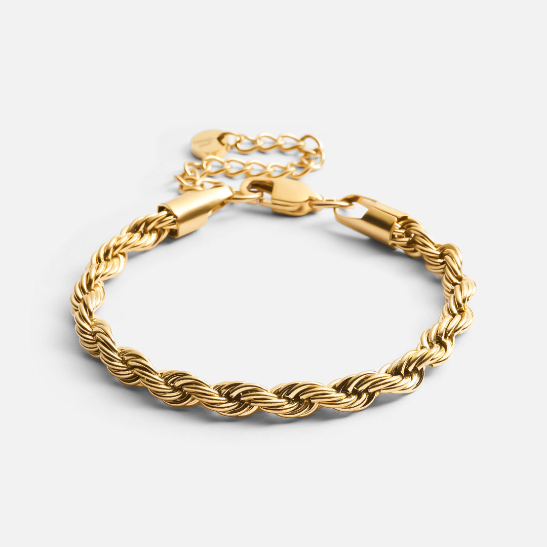 Twisted Rope Armbånd i 18k Guldbelægning - Elegance til Hånden
