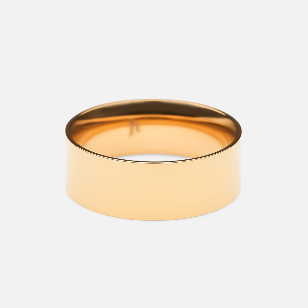 Flad Båndring 18k Guldbelagt - Elegance til Hverdag