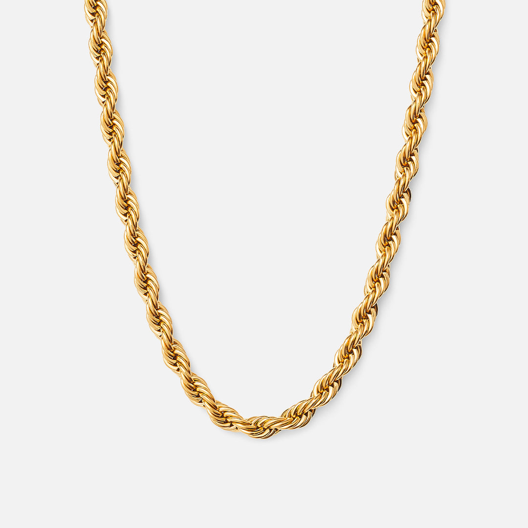Twisted Rope Halskæde 18k Guldbelagt - Styrke og Raffinement