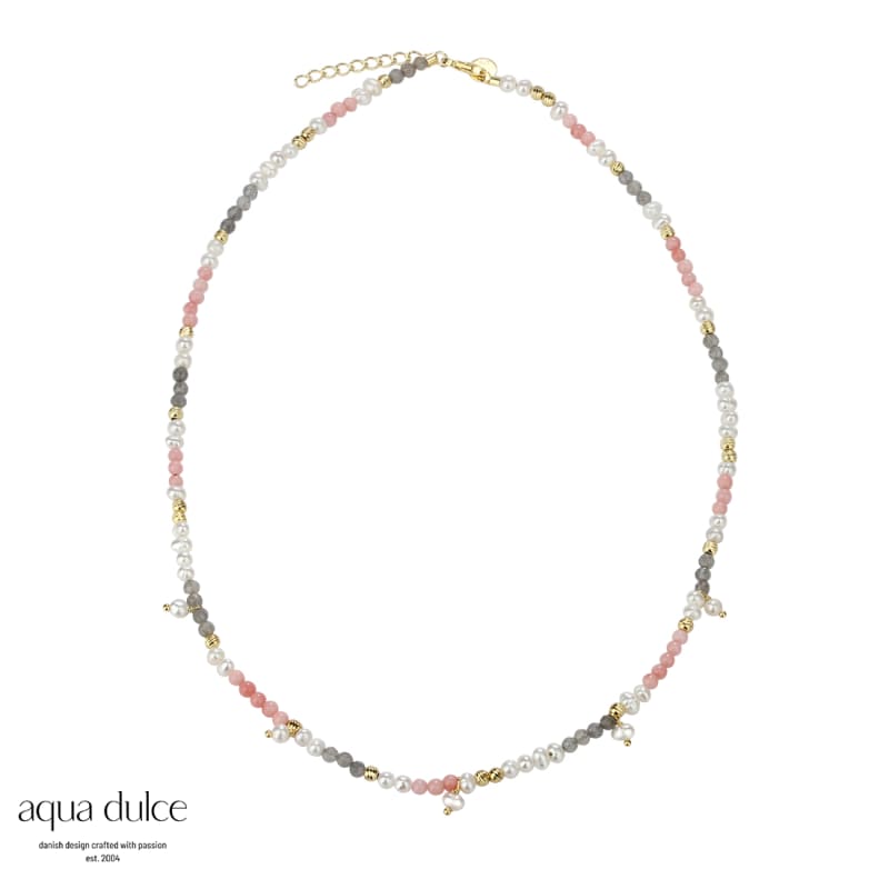 Opal Love Halskæde - Elegant Smykke med Pink Opal