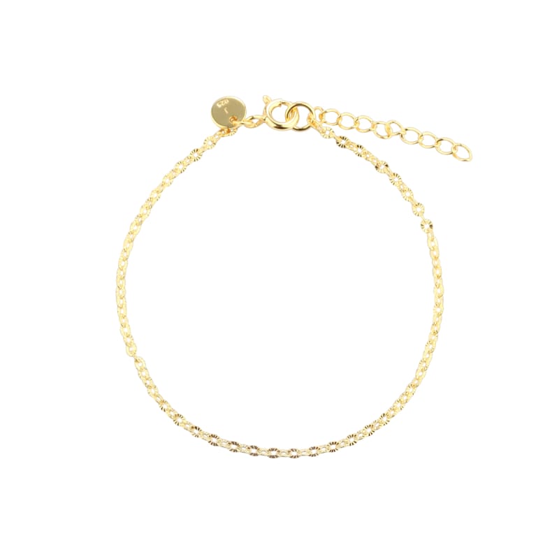 Elegant Armbånd i 925 Forgyldt Sølv - Udsalg!