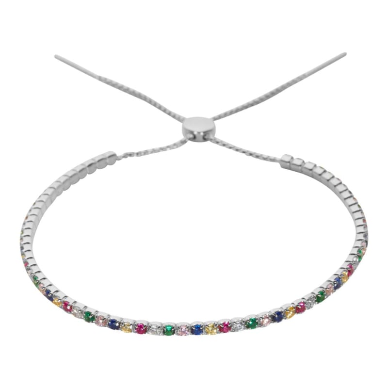Amy Armbånd i Sølv med Multifarbede Zirkonia