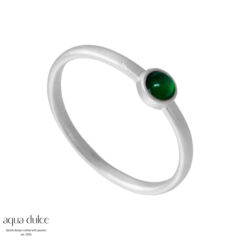 Smuk Fingerring med Grøn Onyx fra Aqua Dulce