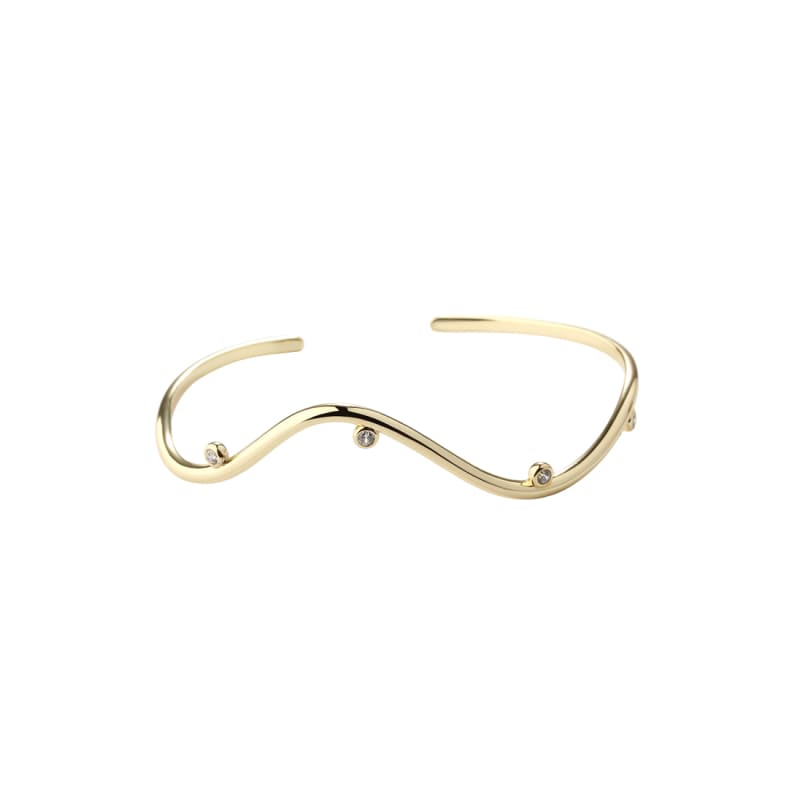 Wavy Bangle    Golden