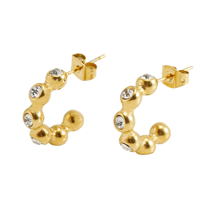 Stone Hoops fra Aqua Dulce - Elegant Smykke i Guld
