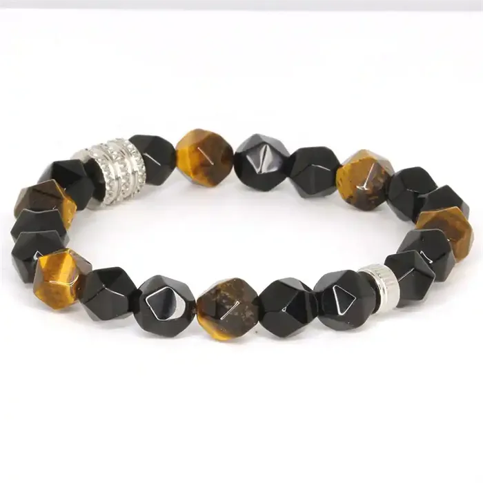Nordic Balance - Tiger Eye Perlearmbånd med Elegance