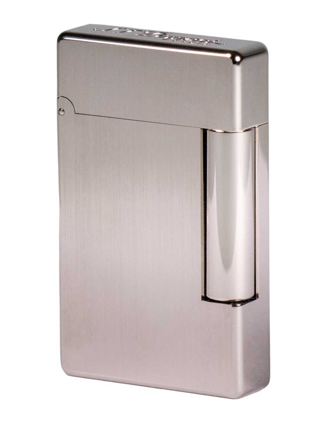 S.T. Dupont Lighter "Initial" Bruhed i Sølv - Luxusmodel
