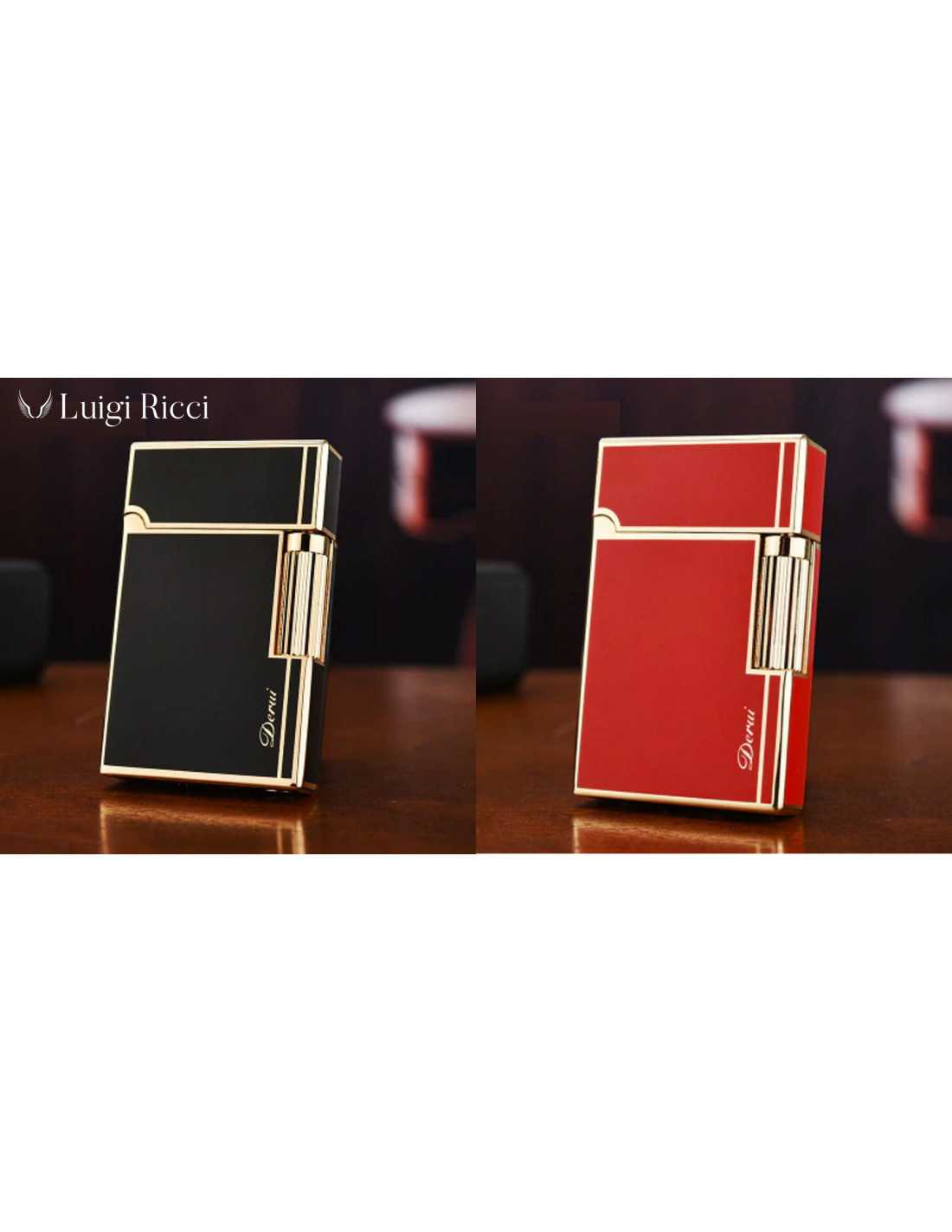 Luigi Ricci Flint Lighter - Collector Edition i Sort/Rød