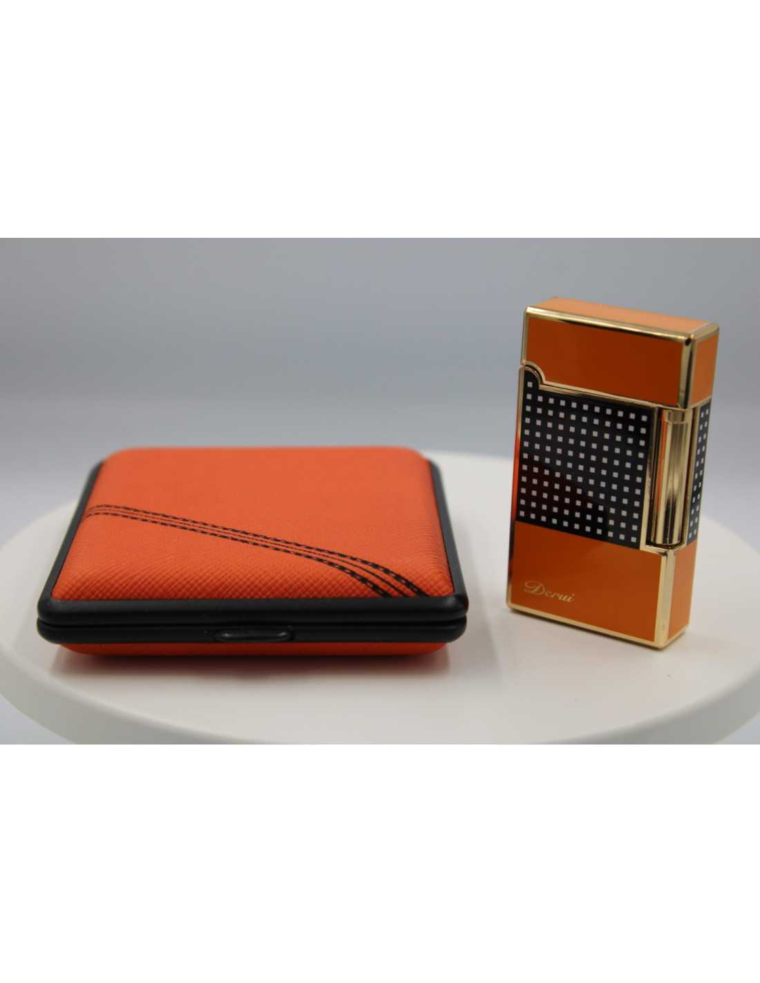 Eksklusivt sæt: Luigi Ricci Jet Lighter & Cigaretetui