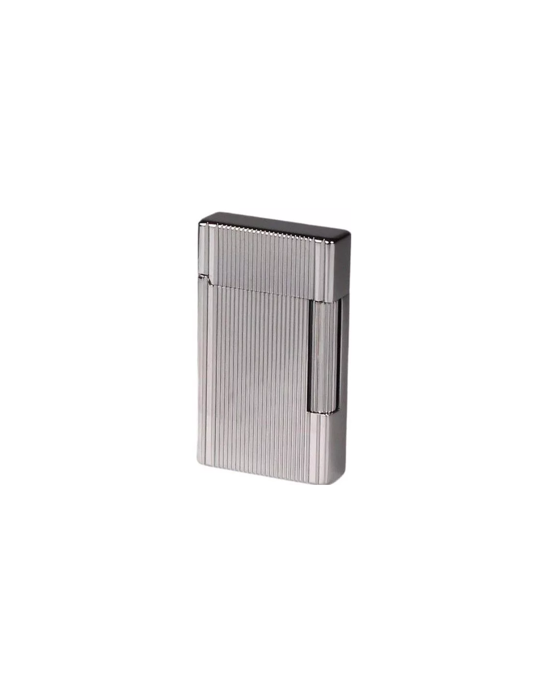 Elegant Sølv Lighter med Lodrette Striber - Kvalitet fra Sky