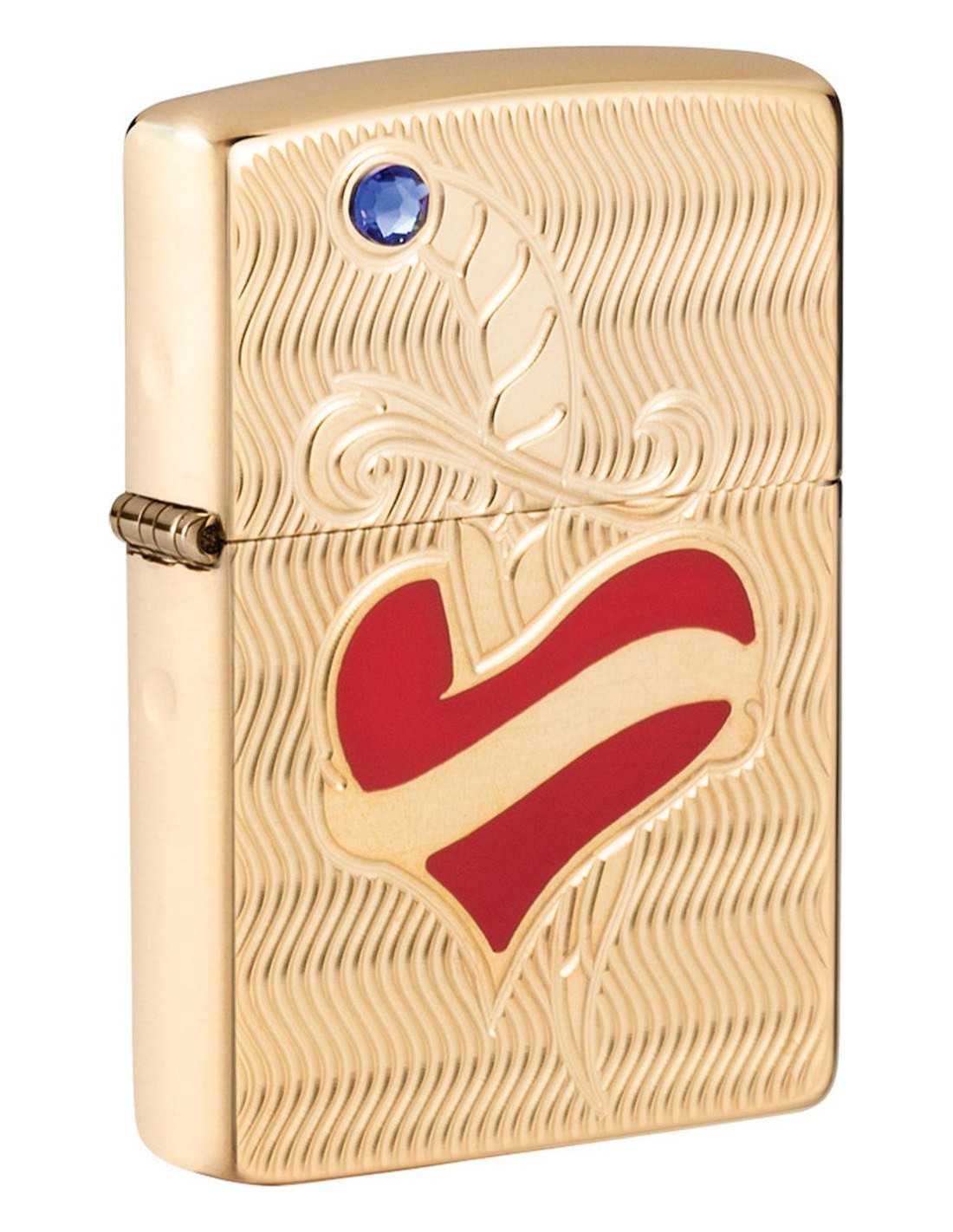 Zippo Lighter Limited Edition med Swarovski Sten i Æske