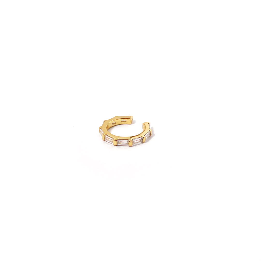 Baguette Cuff ørering i 18K forgyldt sterling sølv