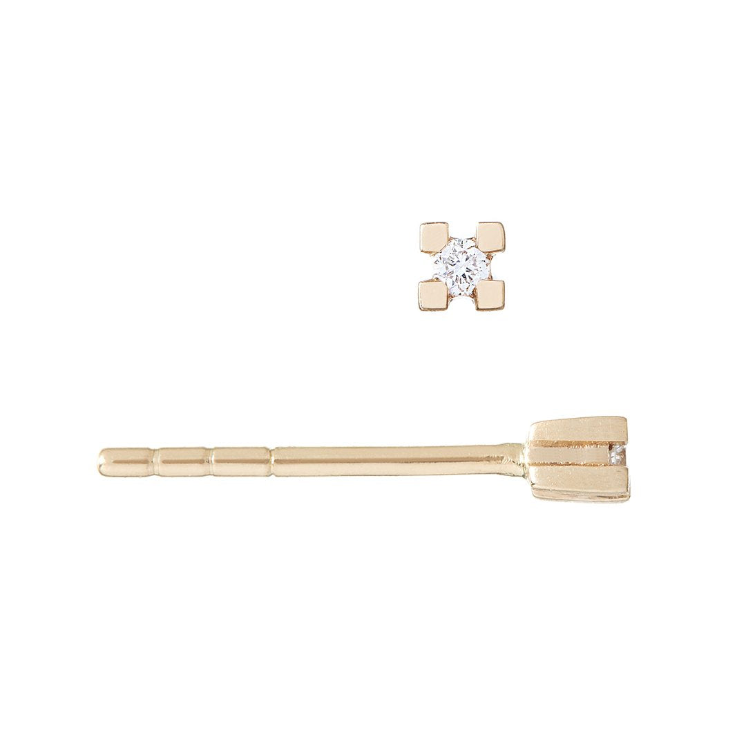 ørering - Twinkles - 14 Karat Guld Med Diamant - 10 Dages Levering
