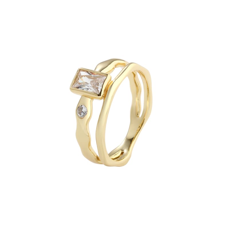 Ring Edge 52 med klar zirkonia fra Aqua Dulce