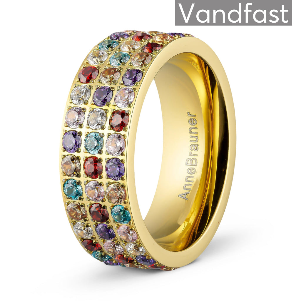 Annebrauner Alliance Multicolor Mix Ring - 18k Guldbelagt