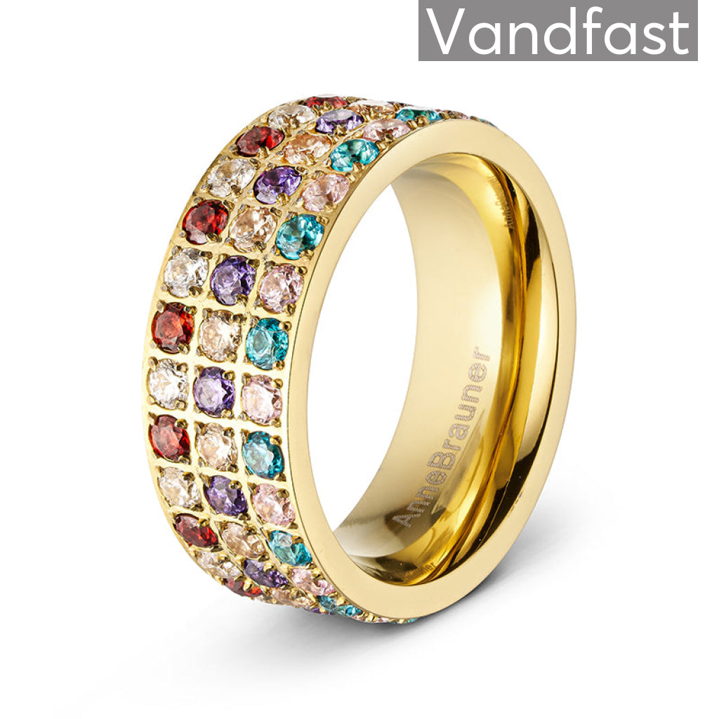 Annebrauner Alliance Multicolor Ring i 18k Guldbelægning