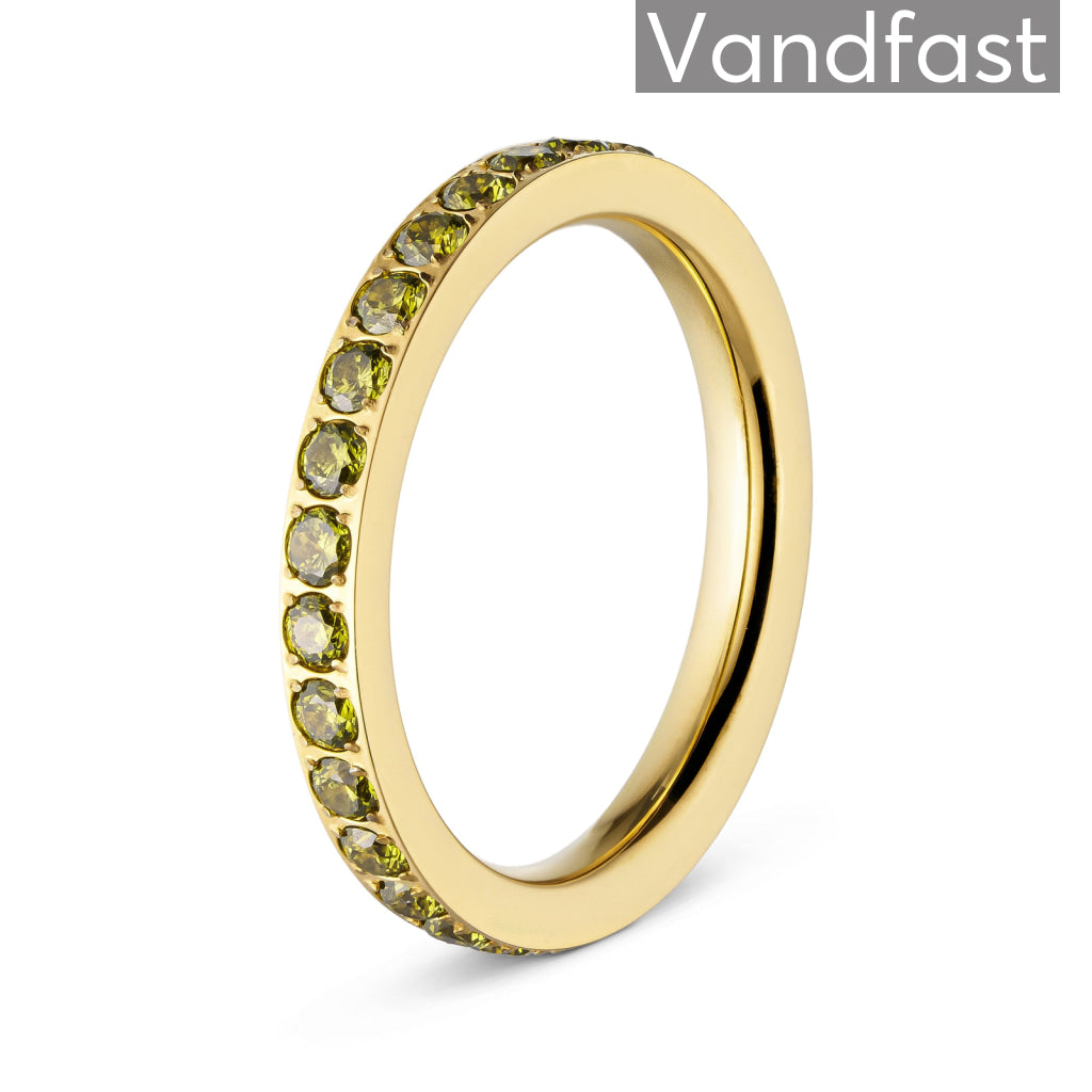 Annebrauner Alliance Peridot Ring - 18k Guldbelagt Smykke