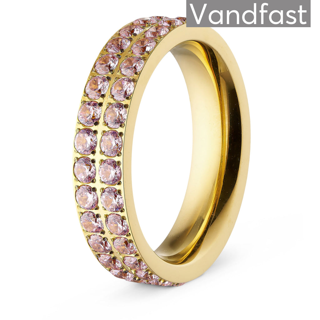 Annebrauner Alliance Pink Ring i 18k Guldbelægning