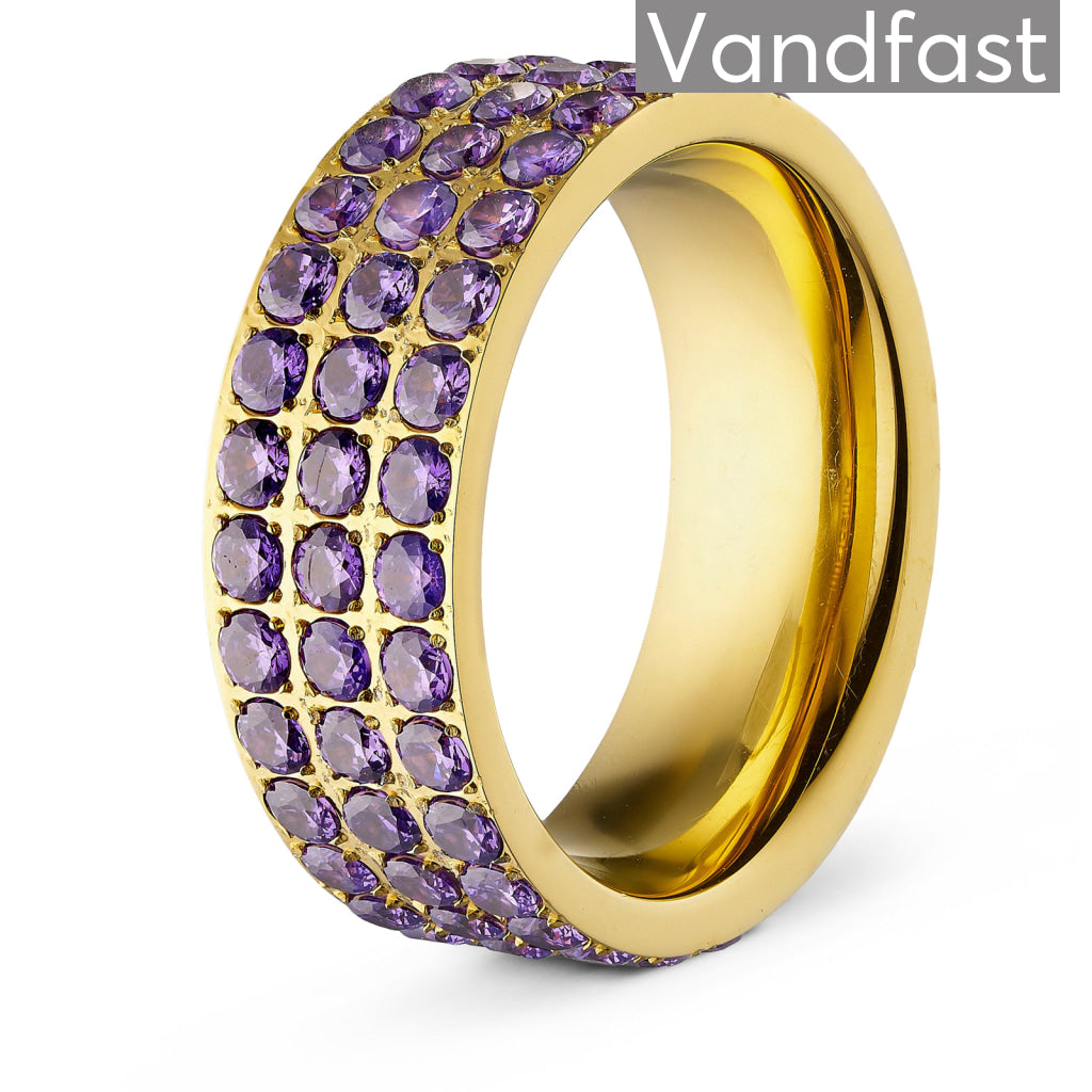 Annebrauner Alliance Lilla Ring 18k Guldbelagt - Eksklusiv Æske