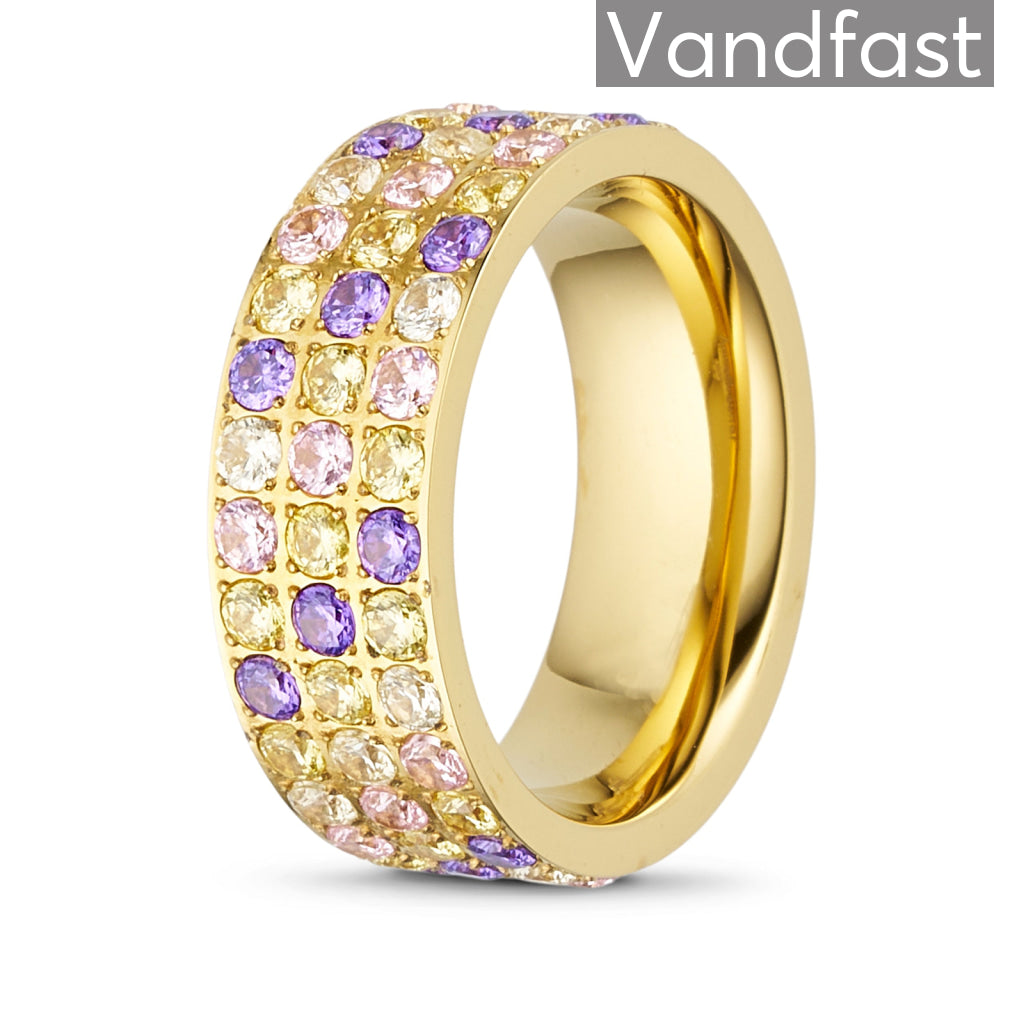 Annebrauner Alliance Ring i Lilla/Gul Mix – 18k Forgyldt