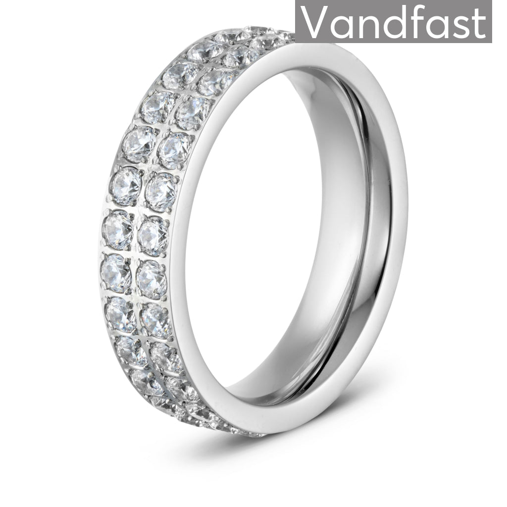 Annebrauner Alliance Ring med CZ zirkoniaer - Eksklusiv æske