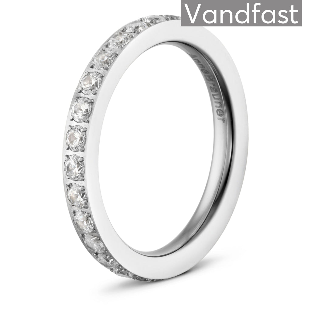 Annebrauner Alliance Ring med CZ zirkonia i klar farve