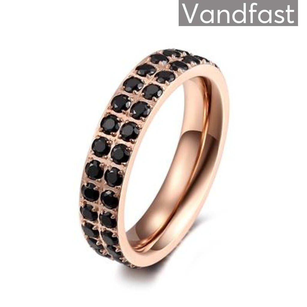 Annebrauner Alliance Roseblack Ring - Eksklusiv Smykkeæske