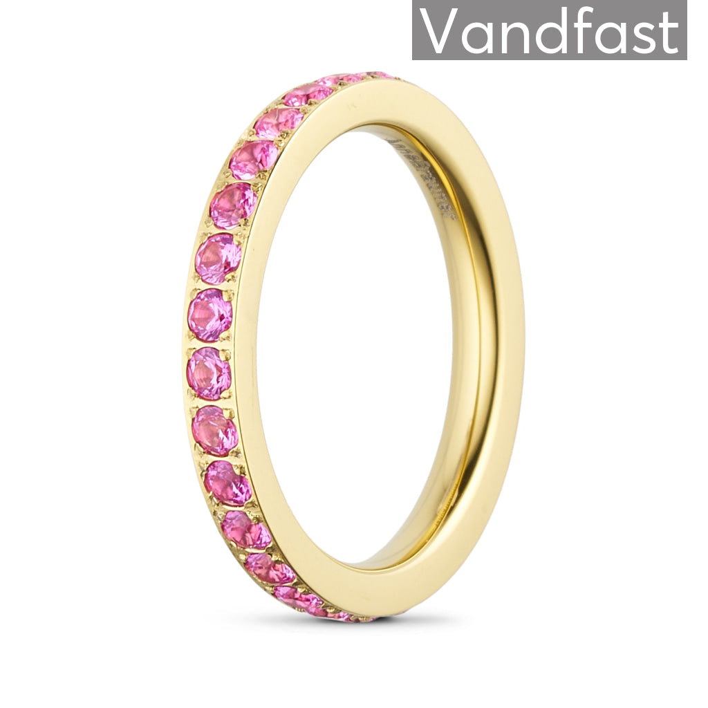 Annebrauner Alliance Rose Ring i 18k Guldbelægning