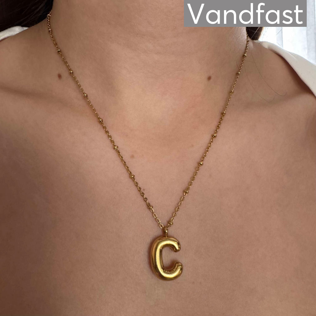 Annebrauner Ballon Bogstav Halskæde - 18k Guldbelagt C