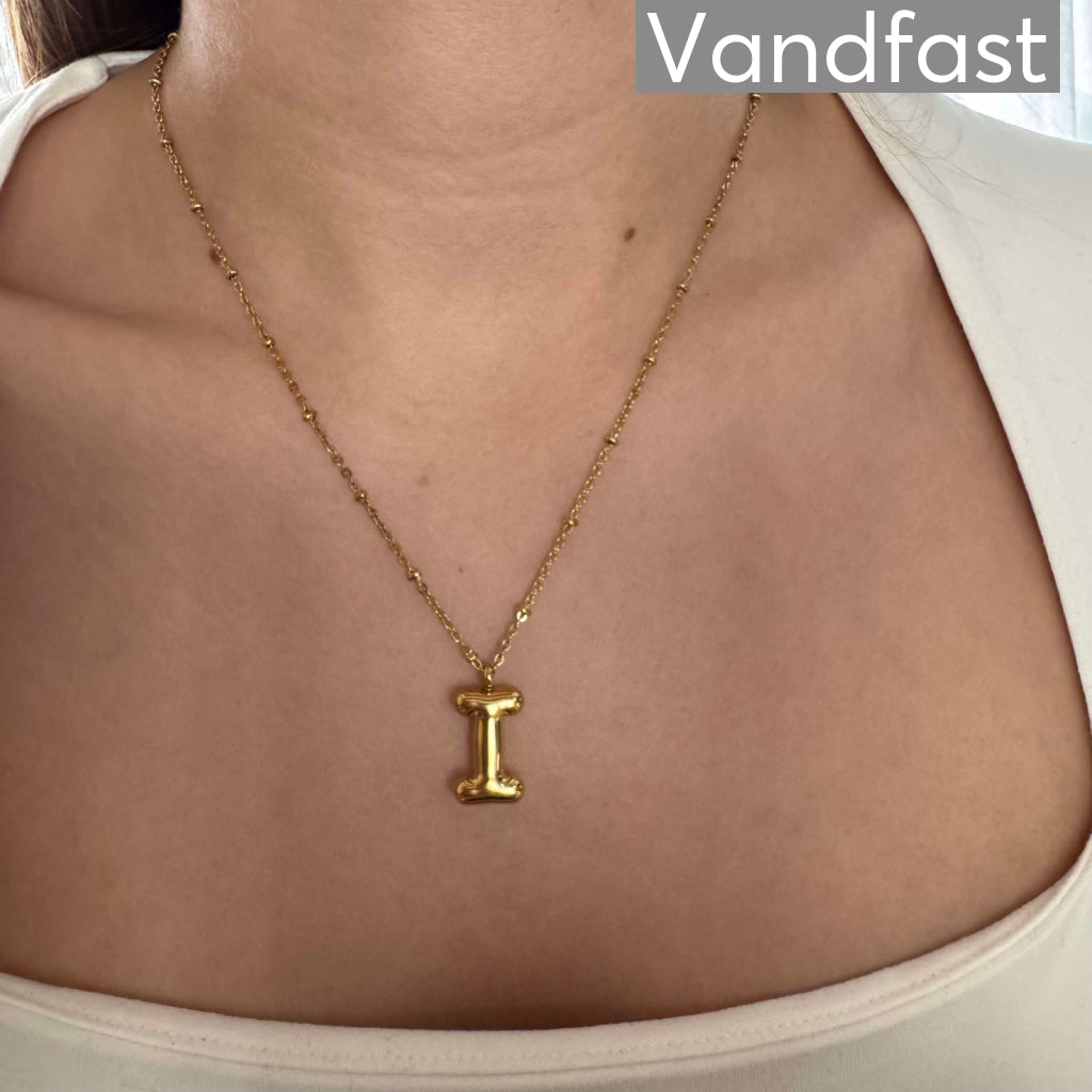 Annebrauner Ballon Bogstav Halskæde - 18K Guldbelagt