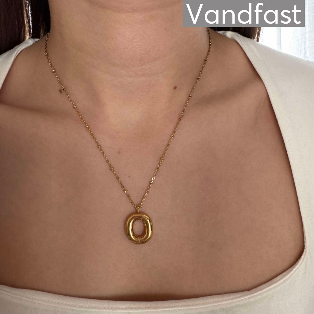 Annebrauner 18k Guldbelagt Ballon Bogstav Halskæde