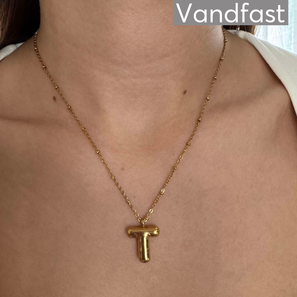 Annebrauner Ballon Bogstav Halskæde - 18k Guldbelagt