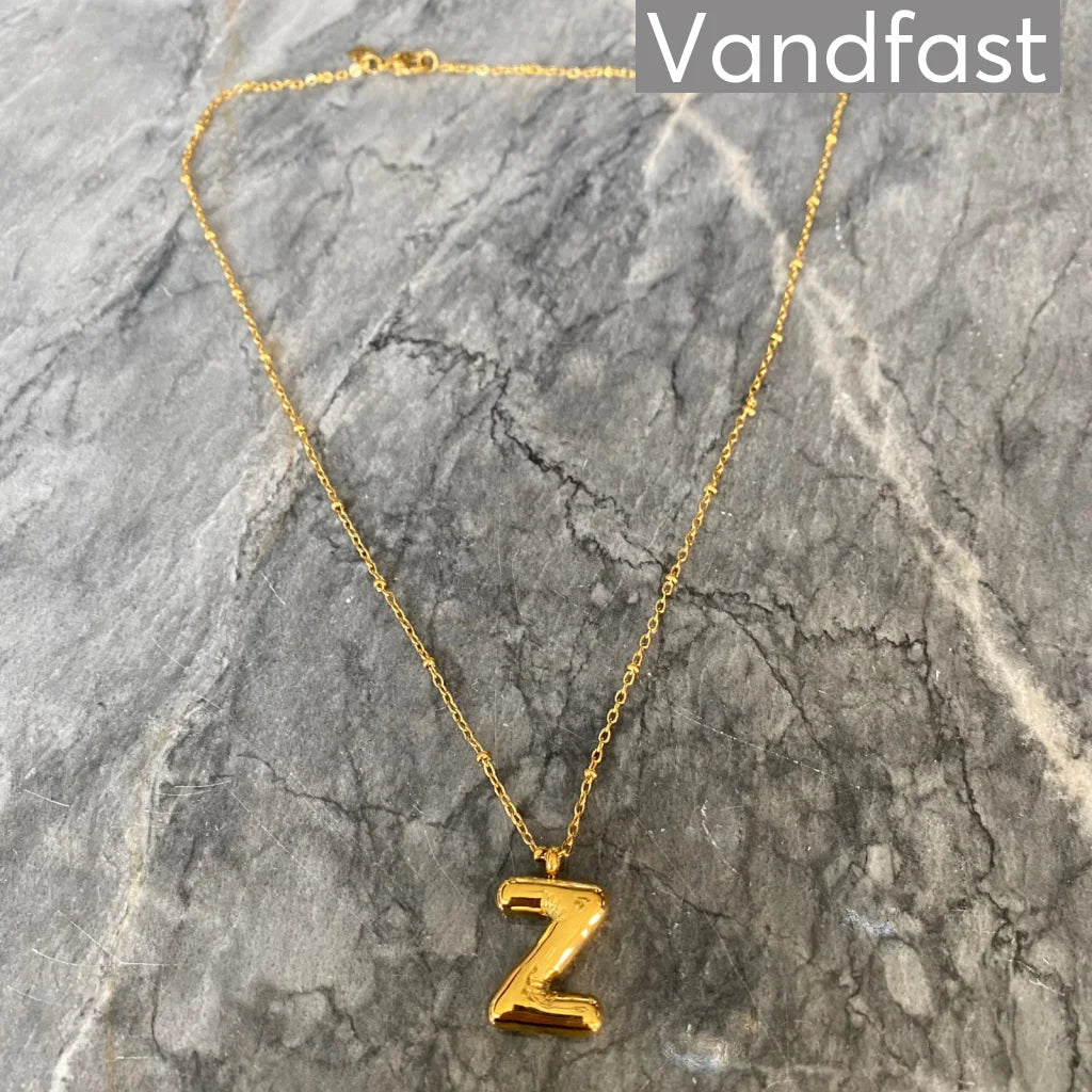 Annebrauner Ballon Bogstav Halskæde - 18k Guldbelagt