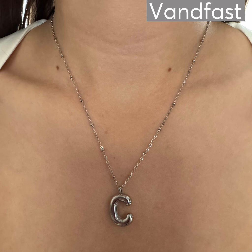 Annebrauner Ballon Bogstav Halskæde - C i gaveæske