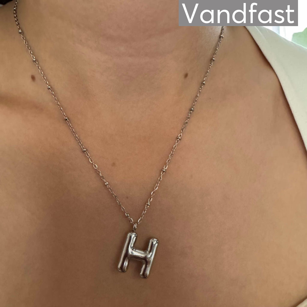 Annebrauner Ballon Bogstav Halskæde - H i eksklusiv æske