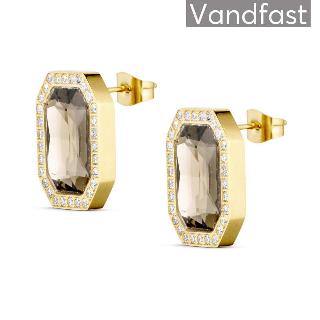 Annebrauner Black Shadow øreringe - 18k Guldbelagt Smykke