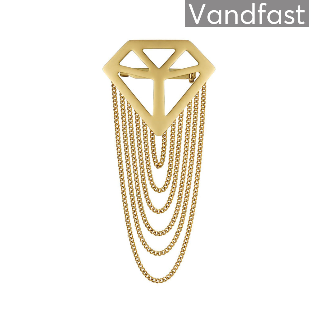 Annebrauner 18k Guldbelagt Broche - Tidløst Smykke