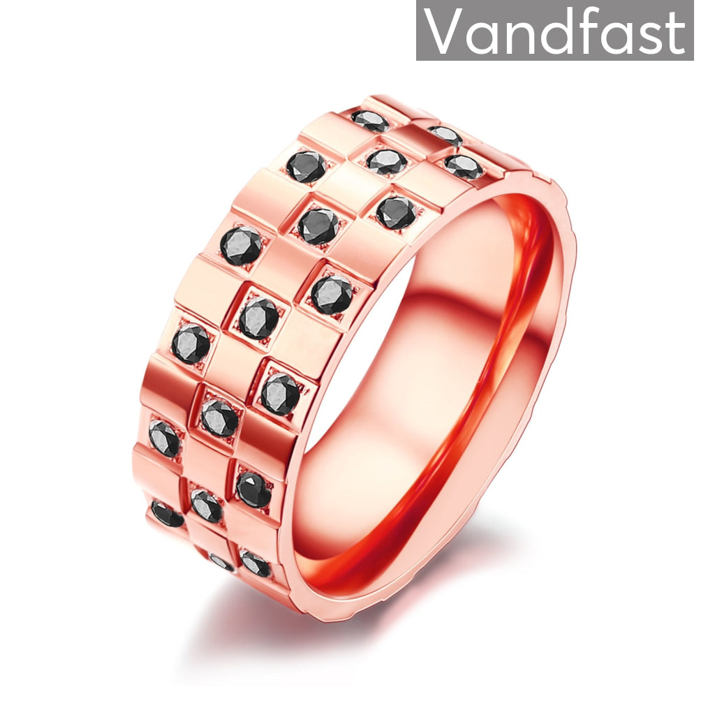 Annebrauner Chess Roseblack Ring - Elegant Hverdagsring